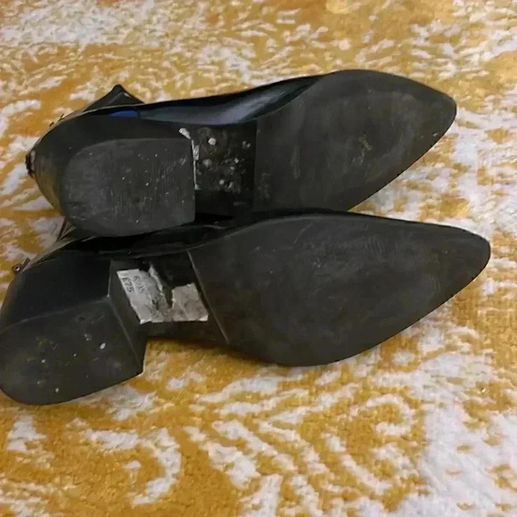 Top Shop patent, leather pointed toe back zipper Chelsea boot 8 - Picture 6 of 6